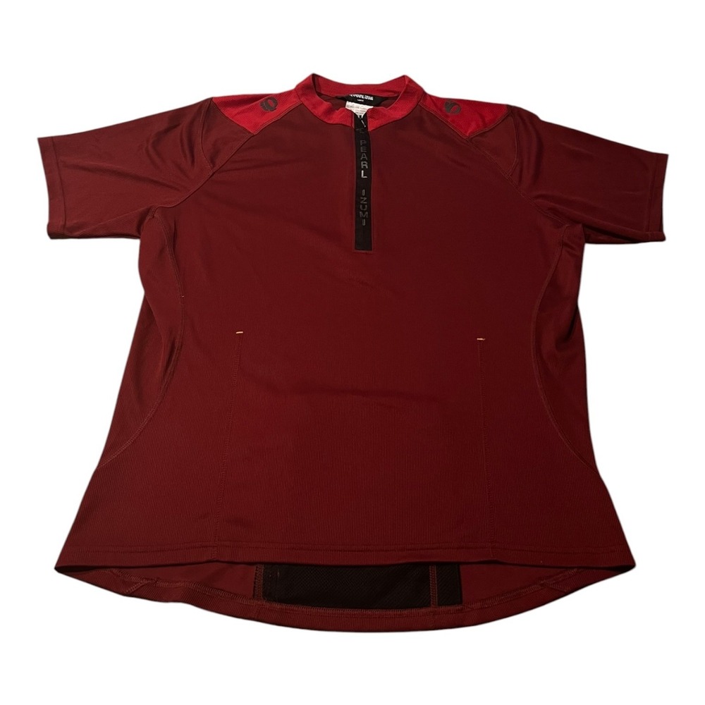 PEARL iZUMi Men's Cycling Jersey Top X-Large Burgundy Red Moisture-Wicking